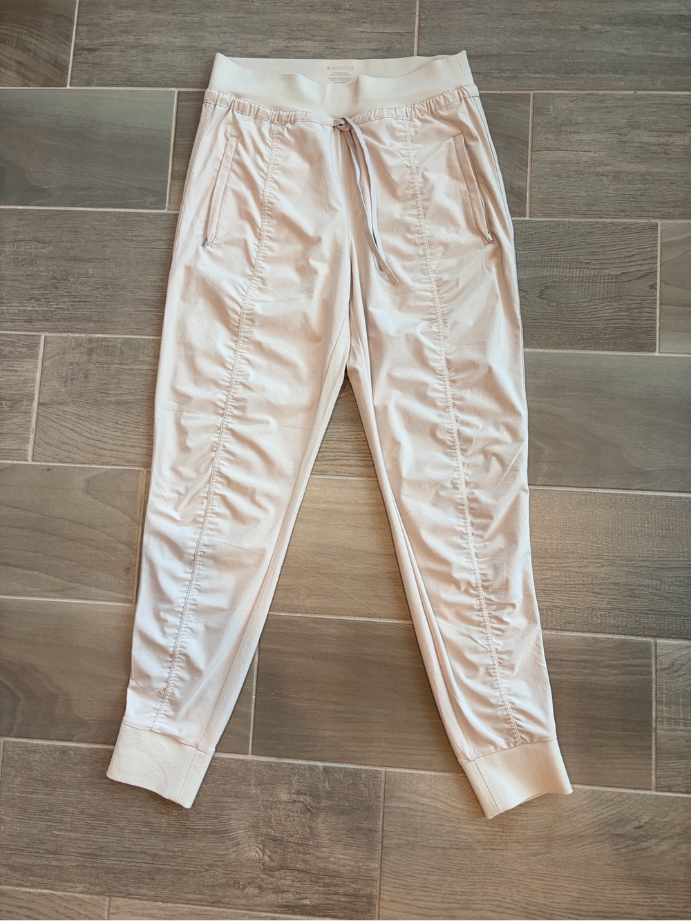 Athleta Women's Light Beige Drawstring Jogger Pants